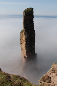 The old man of Hoy- I can just be seen on top. Photographer Tony Burkitt (many thanks!), 22 kb