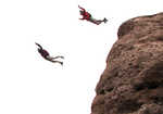 [BASE jumping from the Riglos Towers, 2 kb]
