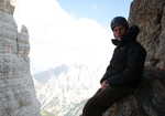 [Cold early morning below Cima Grande West Face, 2 kb]