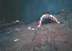 [Ellis Ash and Martin Reynard enjoying Surface Tension, Auchinstarry Quarry, Lowland Outcrops, 1 kb]