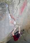 [James Webb on his all time favourite. The Shield, 8A+, Little rock city, 2 kb]