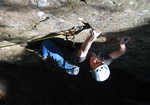 Dave Smith cranking past a Lime Quickdraw, 3 kb