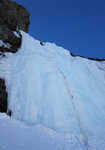 The Alpine 40 in its element, high on an unnamed WI4, Tamokdalen, Arctic Norway, 2 kb