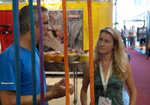 [Chris Rowlands and Sarah Stirling discussing the new range of DMM ropes, 4 kb]