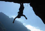 Pete Whittaker relaxes on Fat Tony, E6 6b at Annot, France, 3 kb