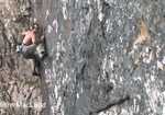 [Dave MacLeod on the first ascent of Echo Wall, 3 kb]