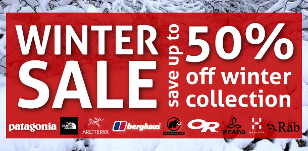 Big Winter Sale at outside.co.uk - save up to 50% on top outdoor brands