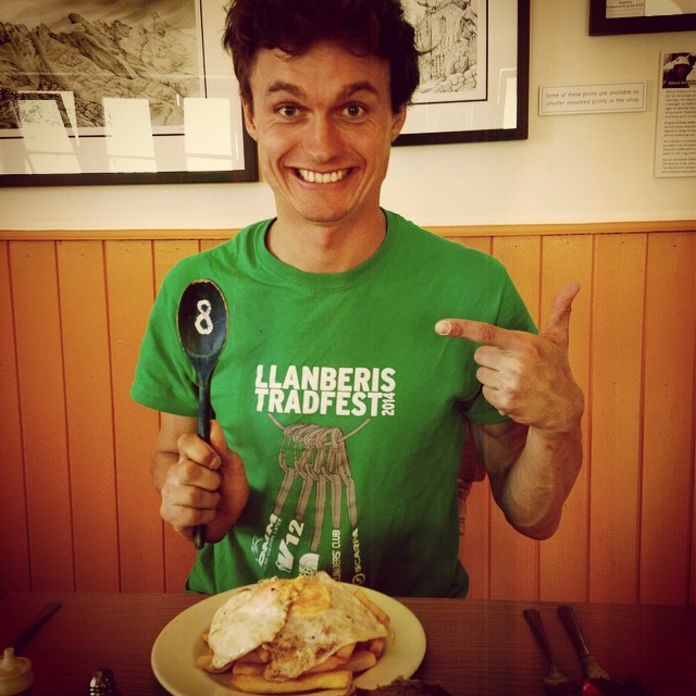 Rob Greenwood - UKC's advertising manager, eater of fried eggs and climber of 8a routes. © Rob Greenwood collection