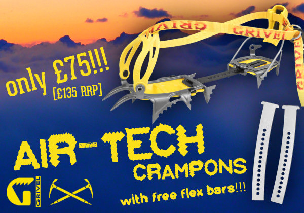 Grivel Air-Tech Crampons with FREE Flex-bars for only 75 at outside.co.uk
