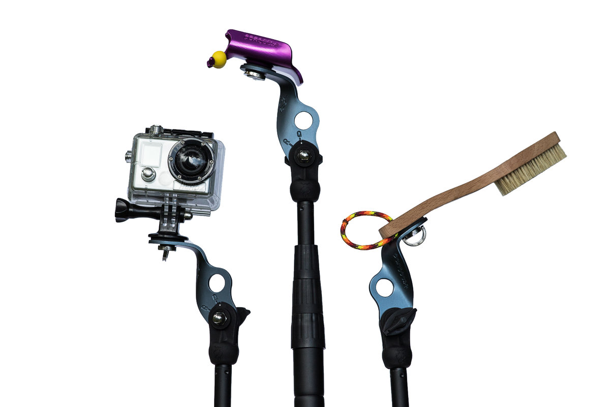 Pongoose Climber 700 photo of all three functions - clipstick, brushing stick and camera boom