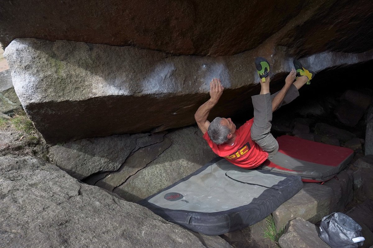 Keith Sharples climbing into his 60s. © Keith Sharples