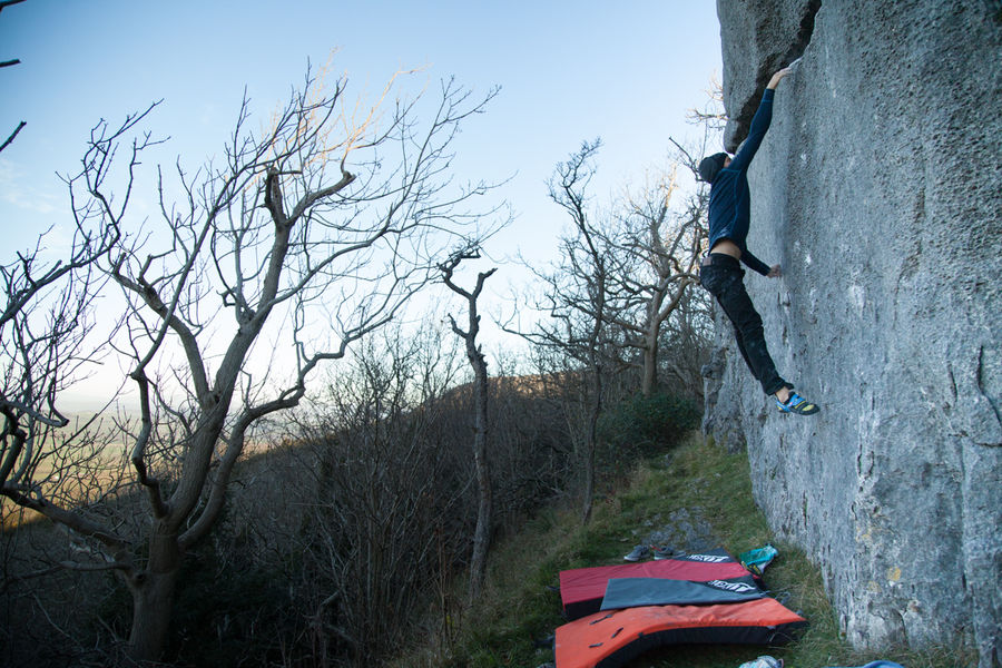 The Merino Xtreme certainly allows freedom of movement. It might have lifted a bit here but I am jumping! © UKC Gear