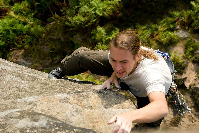 Wondering if I've done the crux on Moon Walk © Paul Phillips - UKC and UKH