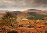 Autumn Light.   Higgar Tor and Carl Wark from Burbage South., 4 kb