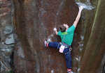 James Pearson on first ascent of The Return of the Jedi (HXS 7a) Matlock Bank Quarry, 4 kb