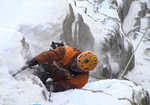 Colin Haley climbing on the Aiguille du Midi, Chamonix, France, 4 kb