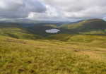 View down to Burnmoor Tarn from the long climb up to Scafell, 3 kb