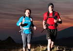 Rachel Hill and Paul Williams enjoying a dawn run up Carnedd y Cribau in Snowdonia , 3 kb