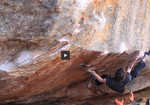 Dave Graham on The Vice, 8B, Rocklands, 4 kb