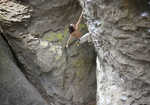 Lonnie Kauk soloing in Clark Canyon, 4 kb