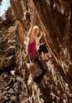Matilda Söderlund on Prime time to shine, 8c, Clear Creek Canyon, CO, 5 kb