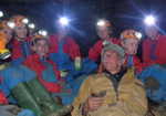 Pete Roe of Swaledale MRT with a group from the Child Bereavement Charity in Kildale Mine, 4 kb