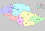 Districts in Gilgit Baltistan - The Diamir District is the peach colored area on the bottom, 3 kb