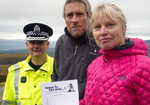 Superintendent Gus MacPherson, Jonathan Hart and Heather Morning publicise the online form , 4 kb