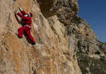 Santa spotted sport climbing at Marin, 4 kb