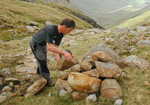 Rebuilding the cairn at the top of Rossett Ghyll, 4 kb