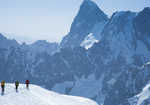 The Arc'teryx Alpine Academy with the Grandes Jorasses in the background, 3 kb