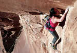 Steph Davis climbing Epitaph, 5.13, The Tombstone, Moab, 3 kb