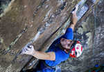 James Pearson climbing Rhapsody, E11 7a, 5 kb