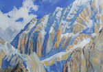 Broulliard Face with part of the South Ridge of the Noire. Acrylic on canvas.96x90 cm, 4 kb