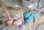 Angela Eiter climbs Zauberfee 8c+, 4 kb