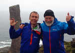 Leo Houlding and Chris Bonington after their ascent of The Old Man of Hoy, 4 kb