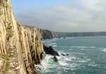 Carreg y Barcud, one of the amazing sea-cliffs in Pembrokeshire - accessible by abseil!, 3 kb