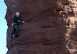 Robbie Phillips carefully climbing Deil or No Deil , 3 kb