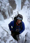 Andy Turner enjoying the Scottish winter experience on Salmon Leap, Liathach., 4 kb